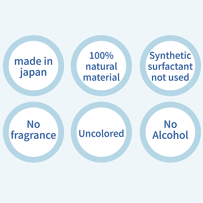 100% of natural ingredients from made in Japan